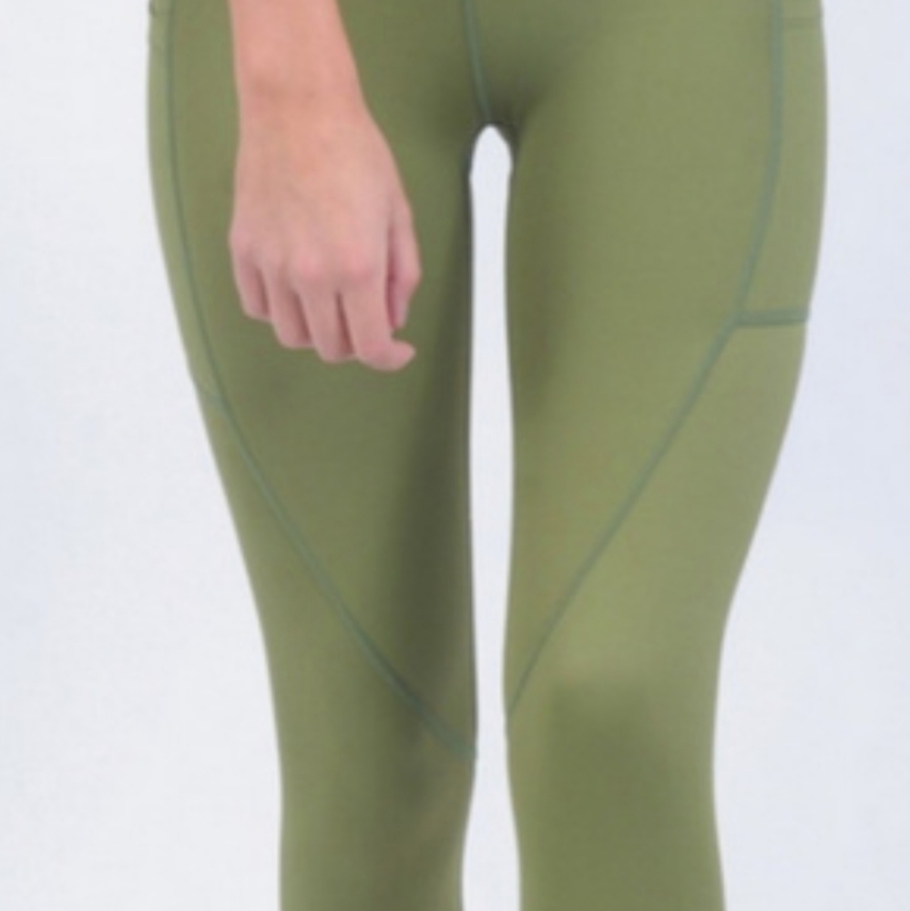 ZYIA olive light n tight leggings